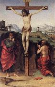 FRANCIA, Francesco Crucifixion with Sts John and Jerome de oil painting picture wholesale